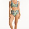 Swimwear SEA LEVEL D Cup + | Wildflower G Cup Cross Front Bra Top