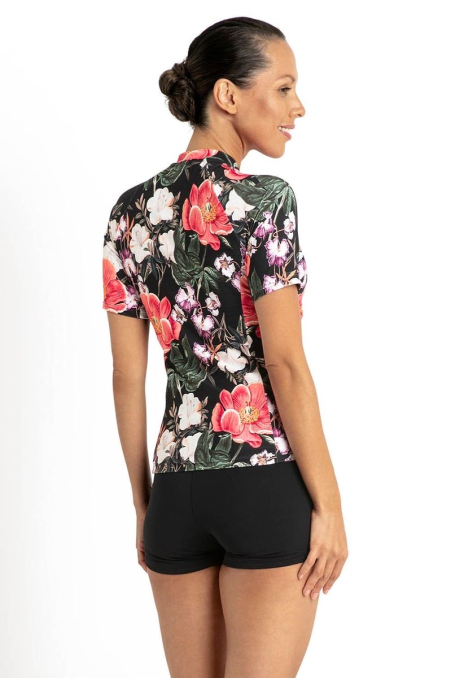 Swimwear JANTZEN Sun Protection | Paige Gathered Short Sleeve Rashie