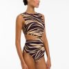 Swimwear JETS High Neck | Fine Lines Twist Tank 1Pc