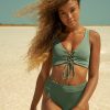 Swimwear MAAJI Halter | Eucalyptus Green Allure Longline Tri Top