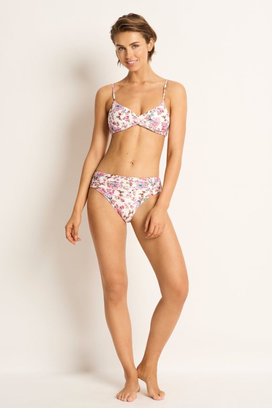 Swimwear MONTE AND LOU Mid Rise | Saneesha Mid Rise Ruched Pant