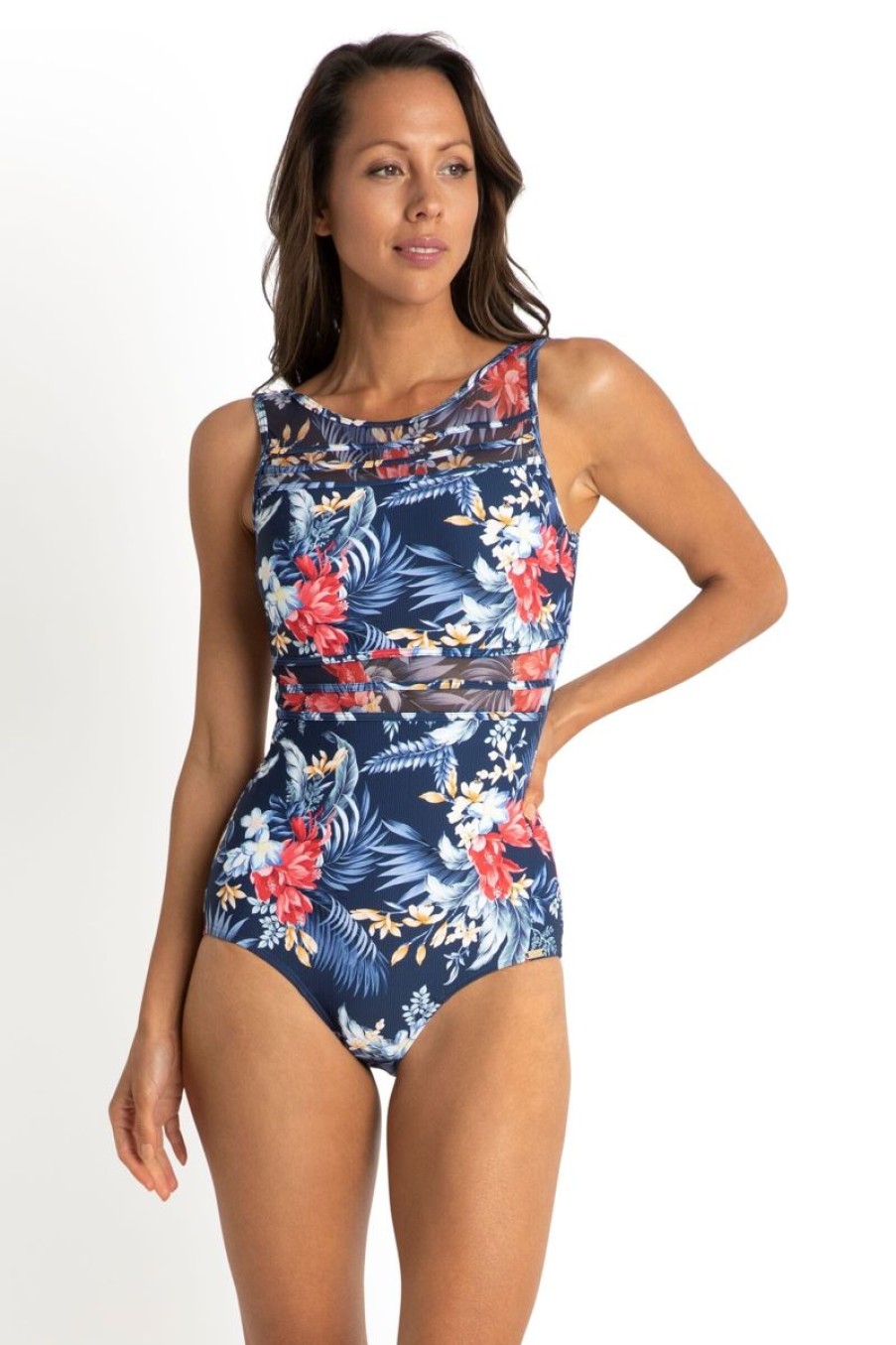 Swimwear JANTZEN Speciality | Travel Mesh High Neck Mast One Piece