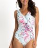 Swimwear JANTZEN V Neck | Flora Gathered Surplice One Piece