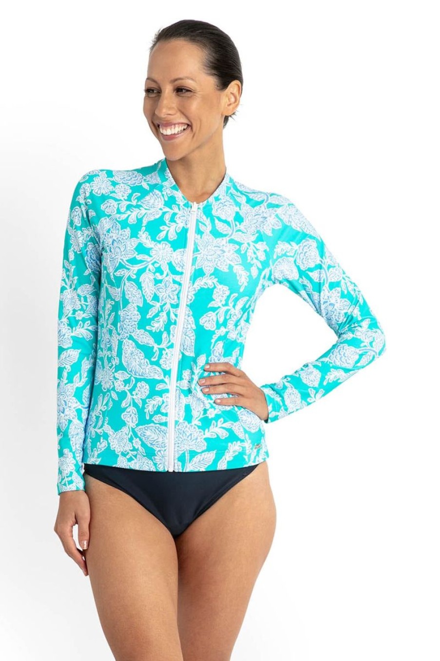 Swimwear JANTZEN Sun Protection | Esperance Zip Front Rash Vest