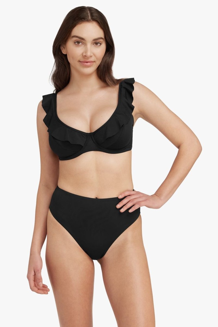 Swimwear SEA LEVEL D Cup + | Essentials F Cup Frill Underwire Bra