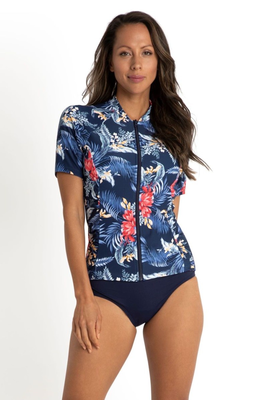 Swimwear JANTZEN Sunvest | Travel Gathered Short Sleeve Rashie