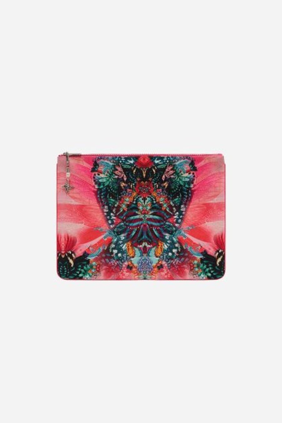 Accessories CAMILLA | In A Flutter Large Canvas Clutch