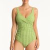 Swimwear SEA LEVEL V Neck | Checkmate Cross Front Multifit One Piece