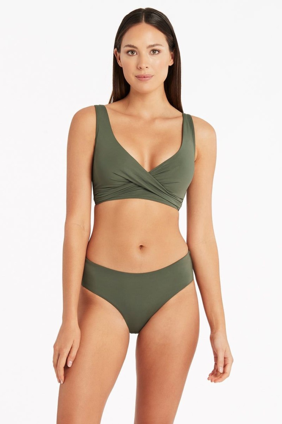 Swimwear SEA LEVEL Multifit | Essentials Cross Front Multifit Bra Top