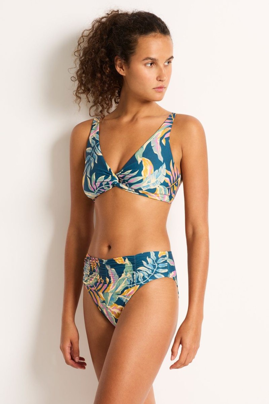 Swimwear MONTE AND LOU Mid Rise | Huahine Mid Rise Ruched Pant