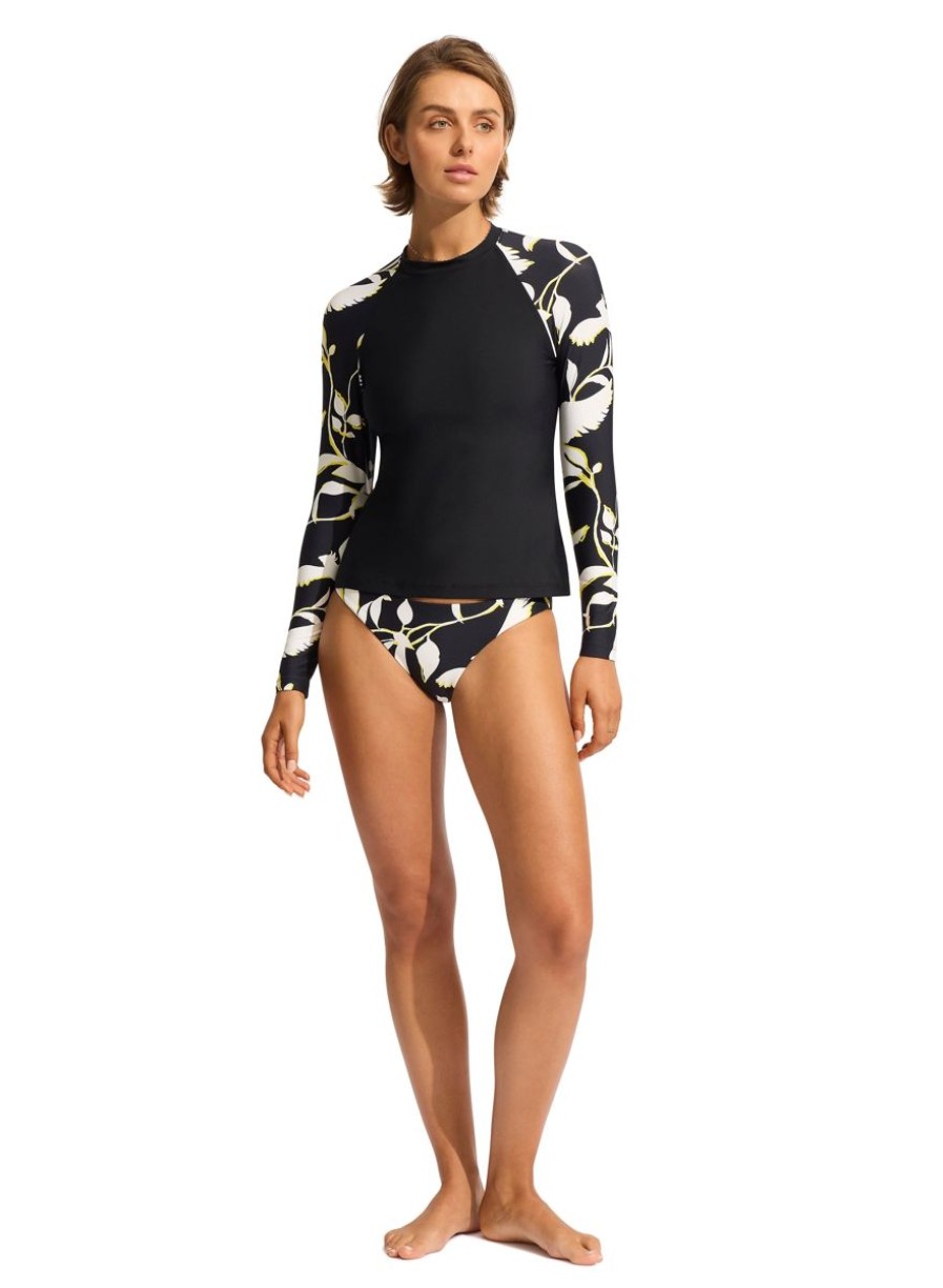 Swimwear SEAFOLLY Sunvest | Birds Of Paradise Long Sleeve Rashvest