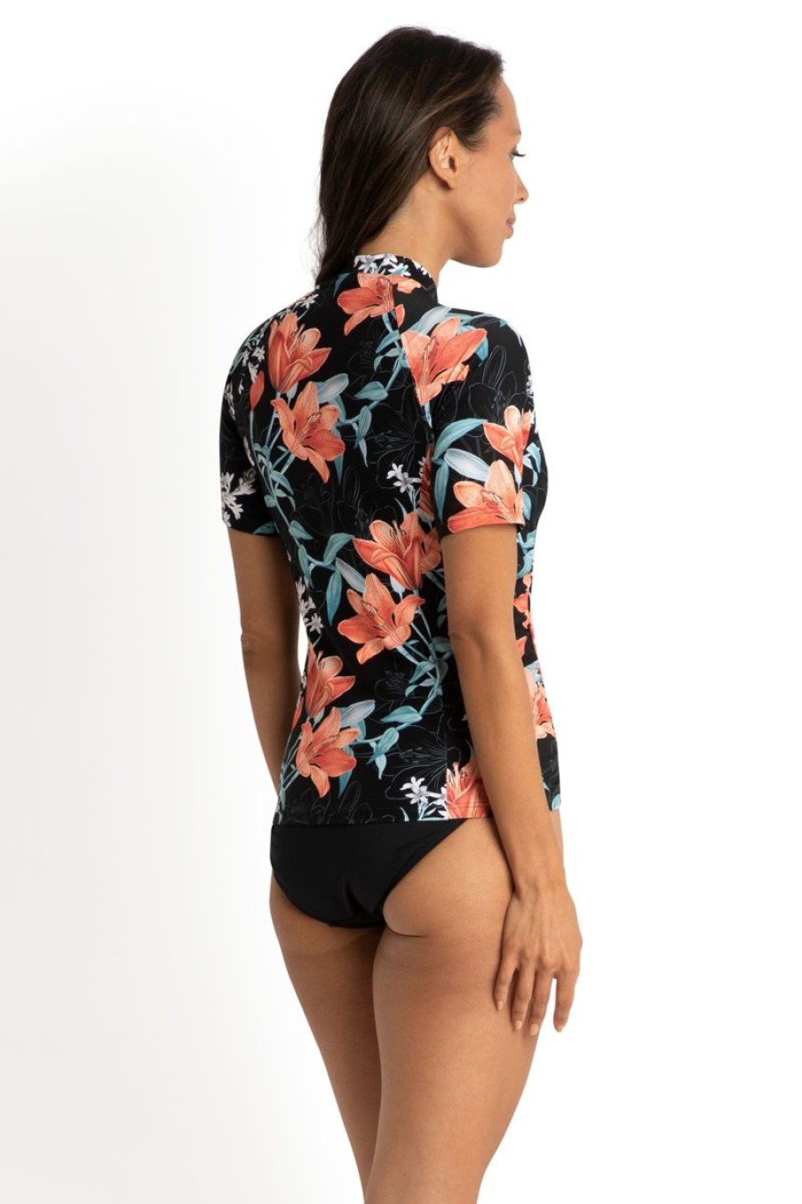 Swimwear JANTZEN Sun Protection | Lily Garden Short Sleeve Rashie