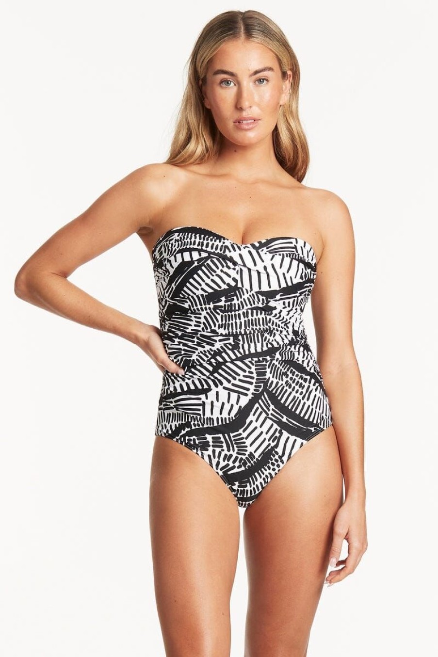 Swimwear SEA LEVEL Bandeau | Pampas Twist Bandeau One Piece