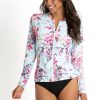 Swimwear JANTZEN Sunvest | Flora Zip Front Rash Vest