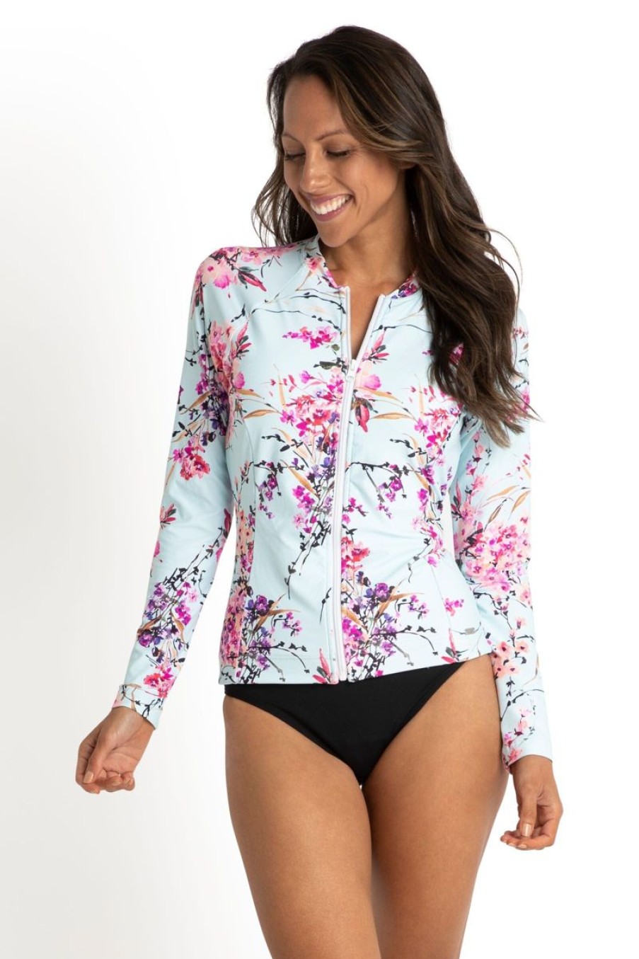 Swimwear JANTZEN Sunvest | Flora Zip Front Rash Vest