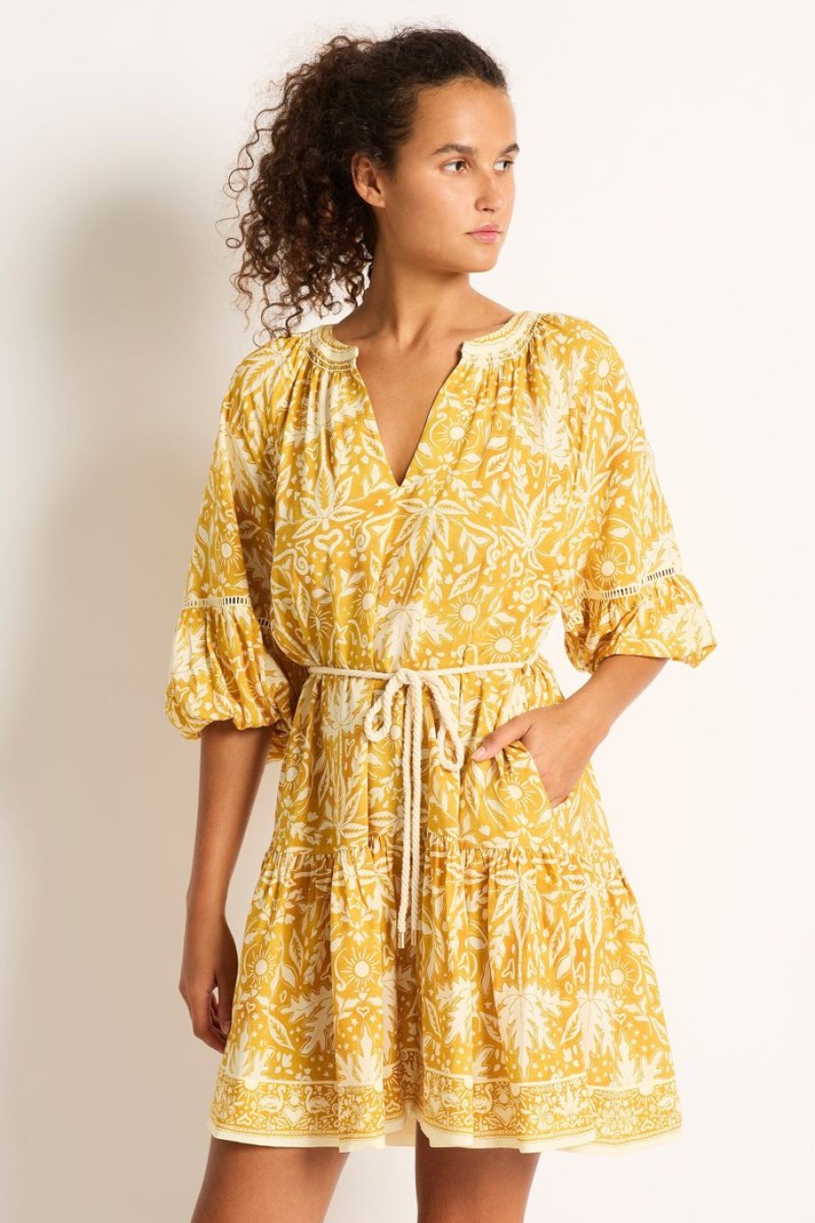 Clothing MONTE AND LOU | Desert Gold Mini Dress