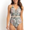 Swimwear SUNSEEKER V Neck | Chelsea Lace Up One Piece