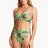 Swimwear SEA LEVEL D Cup + | Lost Paradise Cross Front Moulded Underwire Bra