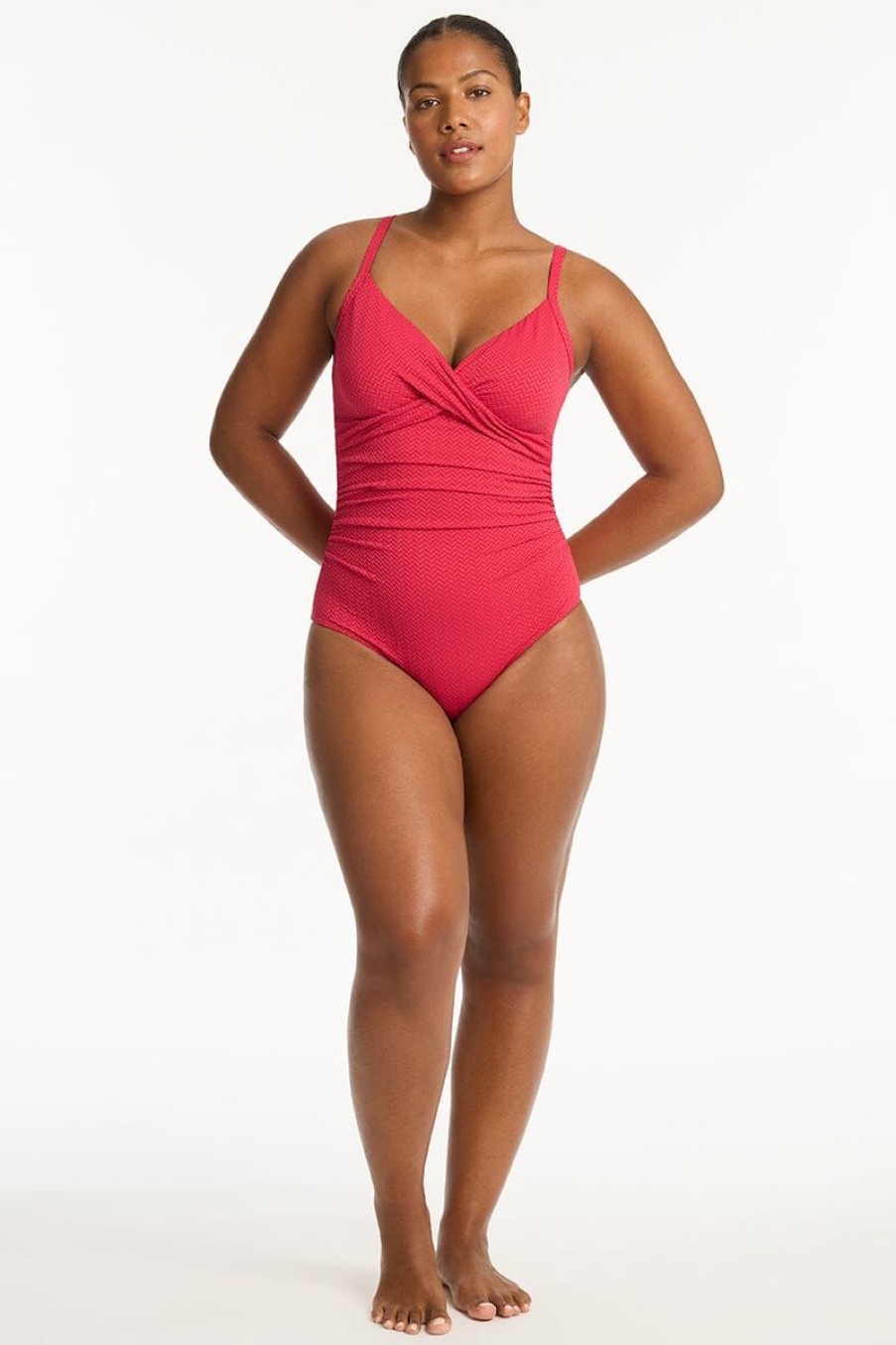 Swimwear SEA LEVEL D Cup + | Nouveau Twist Front Dd/E Cup One Piece