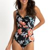 Swimwear JANTZEN V Neck | Lily Garden Gathered Twist One Piece